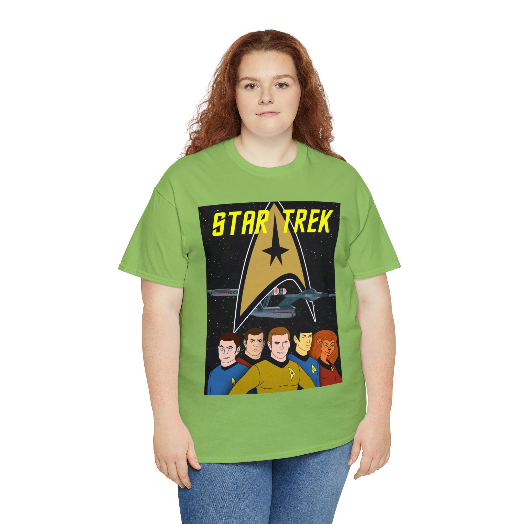 Star Trek Cartoon- Unisex Heavy Cotton T-Shirt - Creations by Chris and Carlos